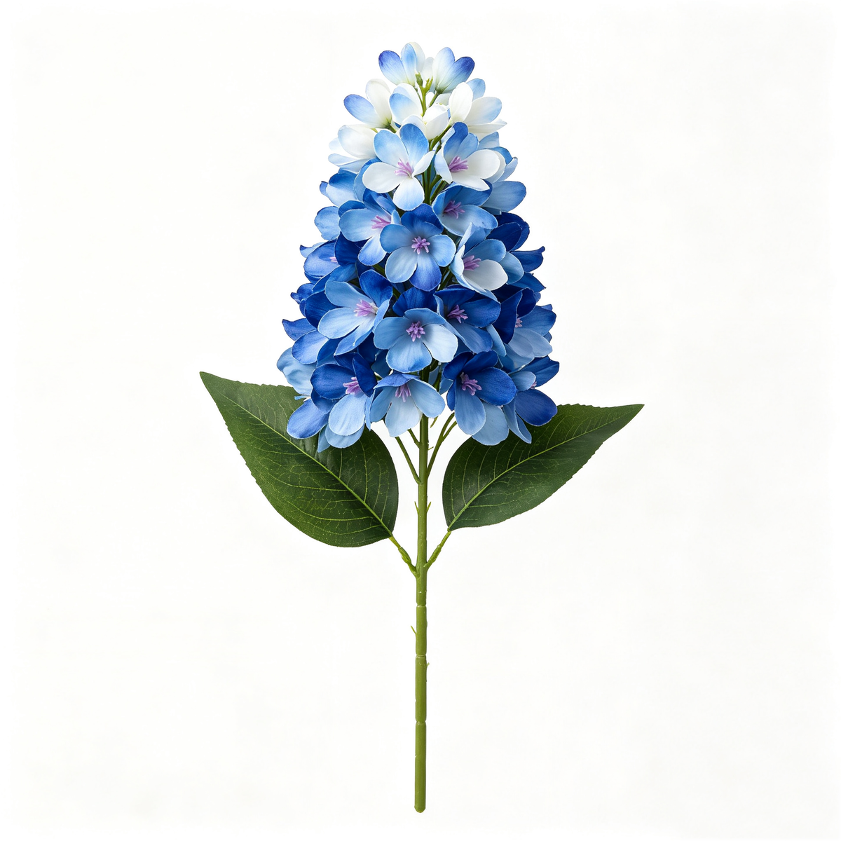 Artificial Cone Hydrangea Stem Blue White Blooms