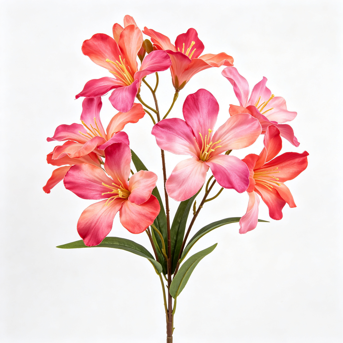 Artificial Gloriosa Lily Stem Pink Red Gradient