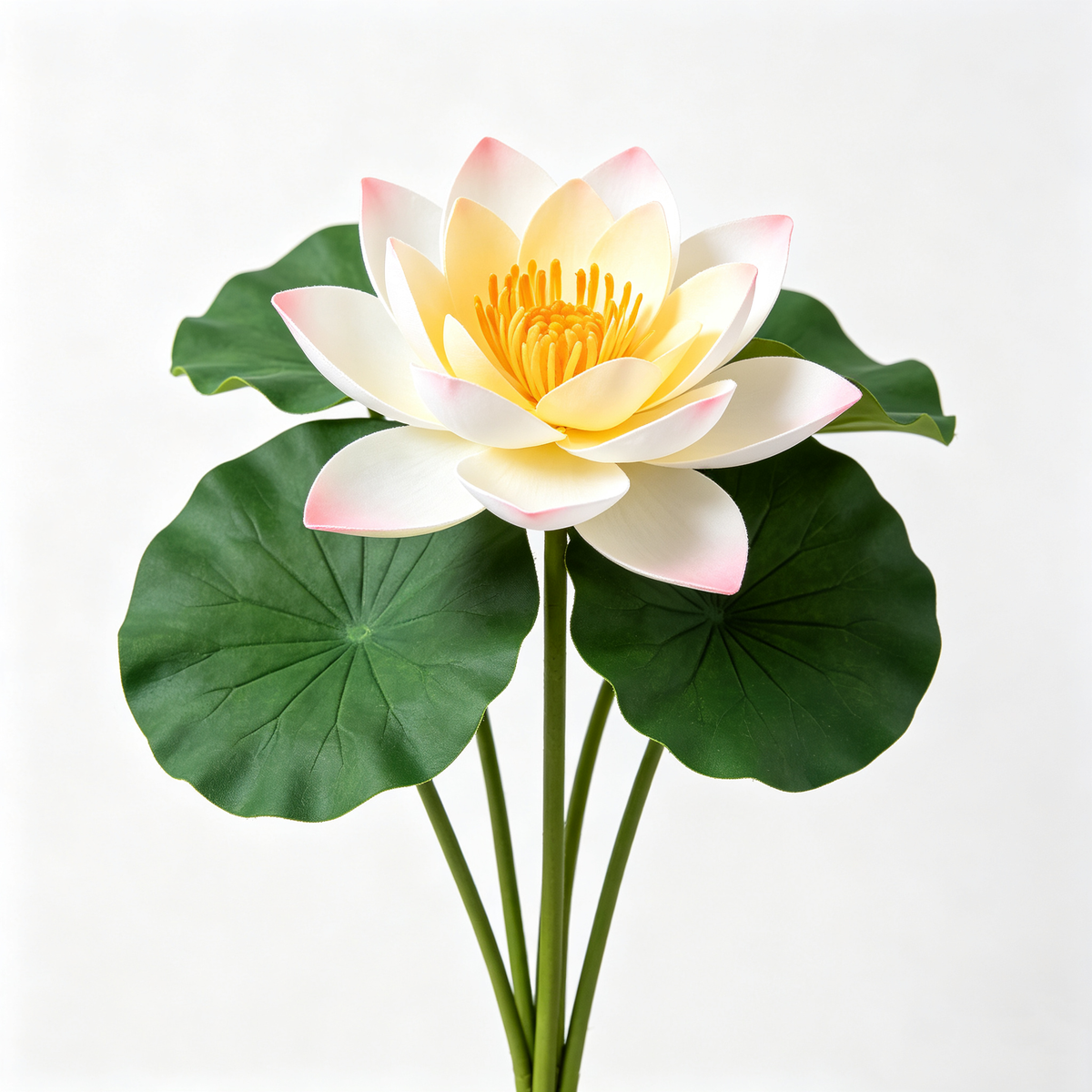 Artificial Lotus Flower Stem with Leaves