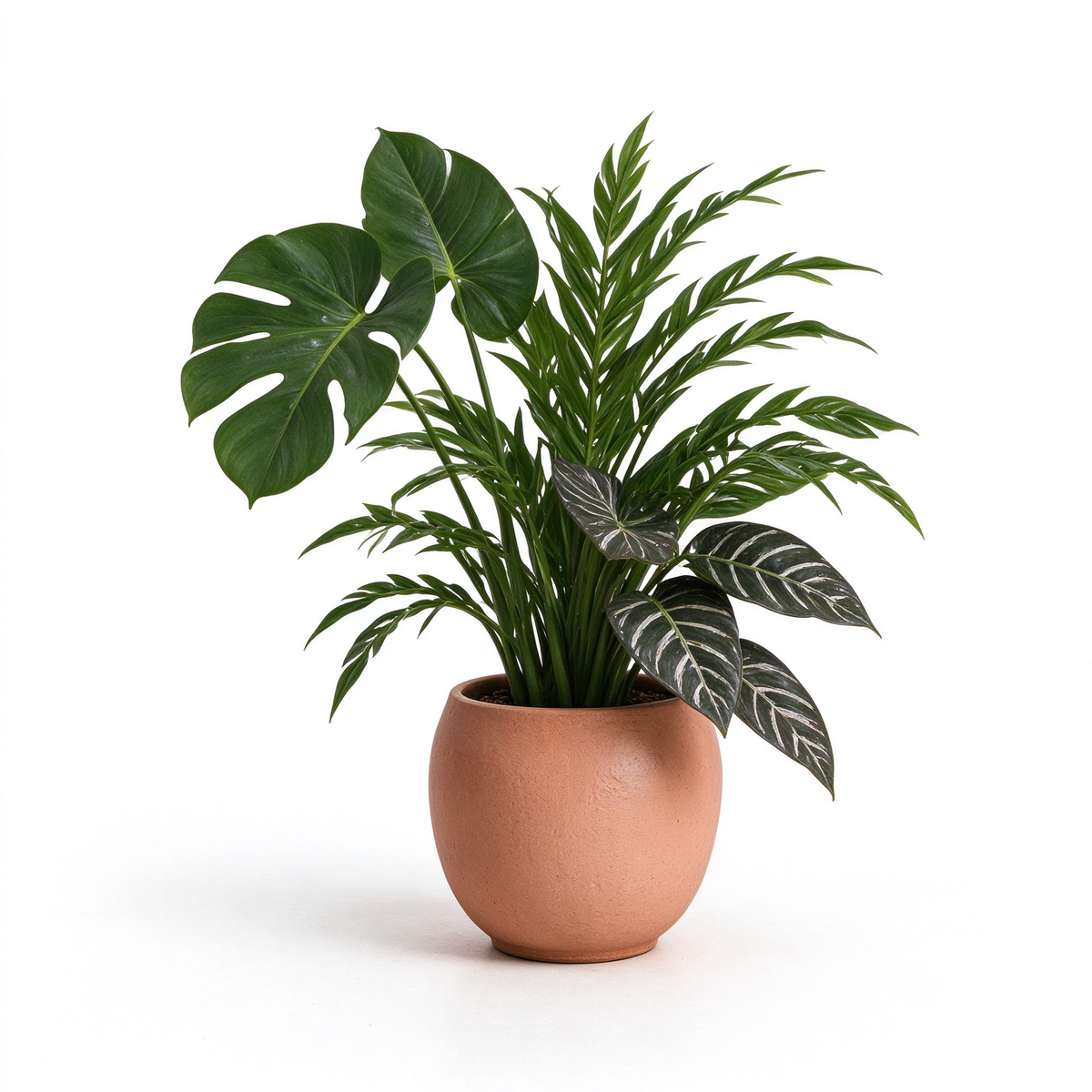 Mixed Artificial Tropical Foliage Potted Plant