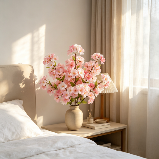 Artificial Cherry Blossom Branch Light Pink