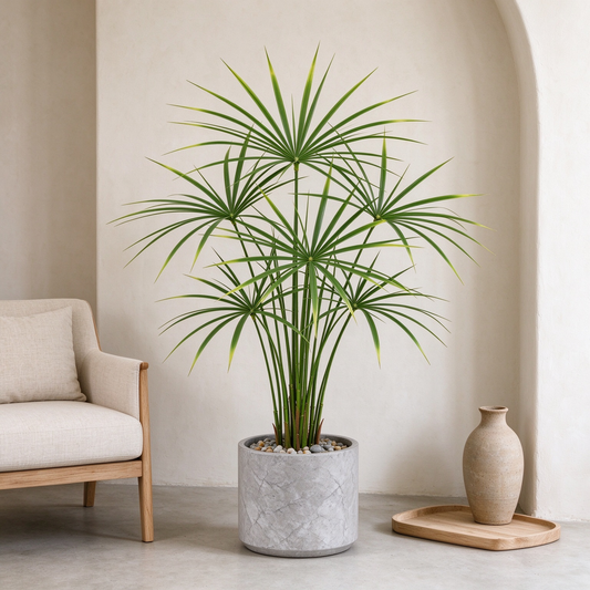 Artificial Umbrella Palm Potted Plant