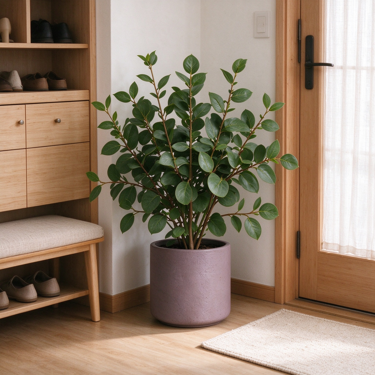 Artificial Leafy Shrub Potted Plant