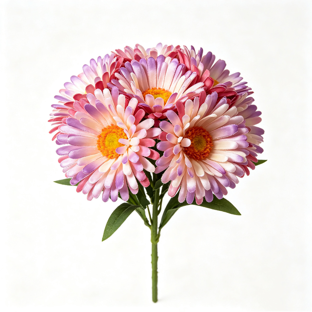 Artificial Aster Flower Bush Pink Purple Gradient Blooms