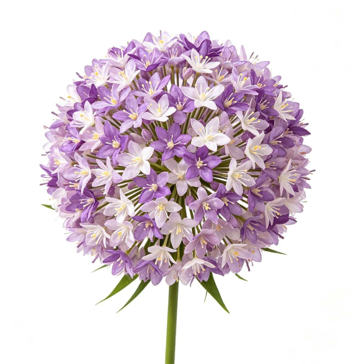 Artificial Allium Flower Stem Purple Globe Bloom