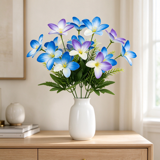 Artificial Blue Purple Wildflower Bush